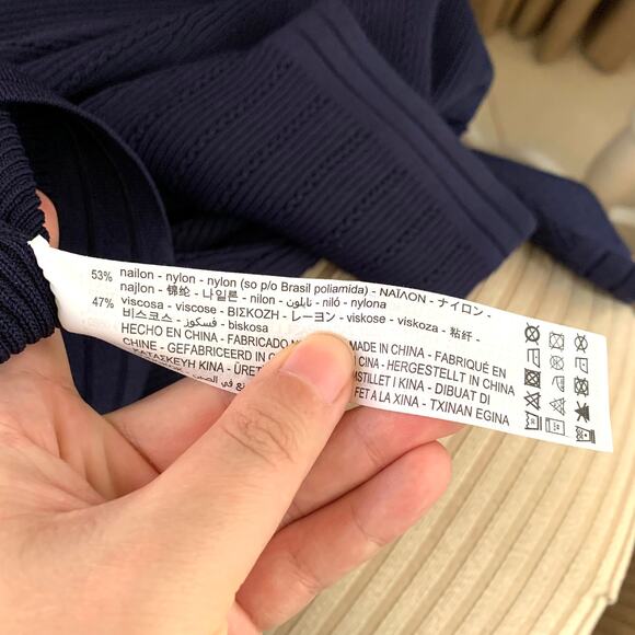 EUC Zara Knit Mini Dress with Gold Buttons in Navy Blue Women's XL - Picture 8 of 11